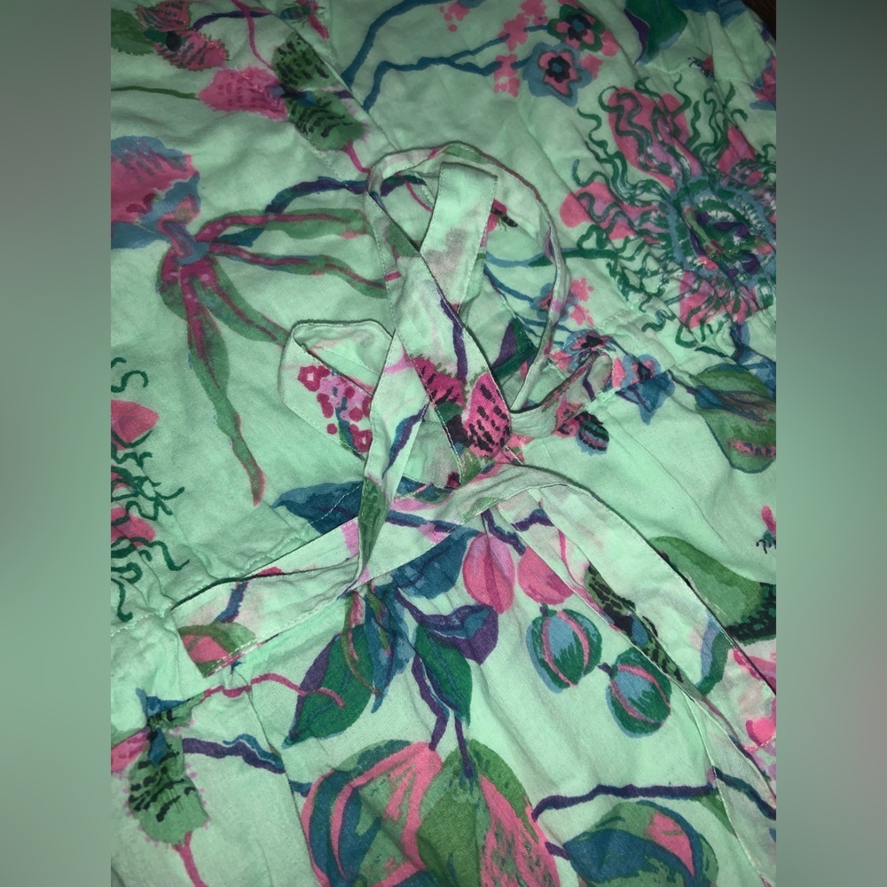 Tuckernuck bajanan garden Eden patina green maxi formal party tiered dress $450 - Picture 6 of 7